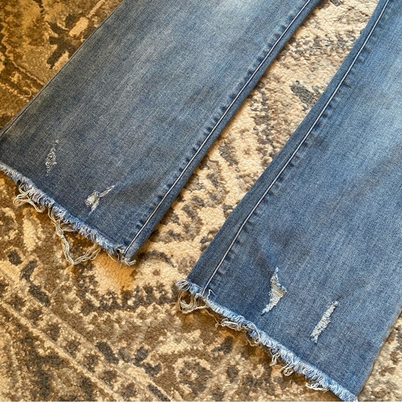 Risen Jeans Women’s Distressed Button Fly Raw Hem Bootcut Flare Jeans Size 2XL - Picture 3 of 9